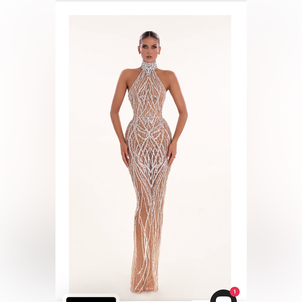 Glamorous Silver Backless Dress